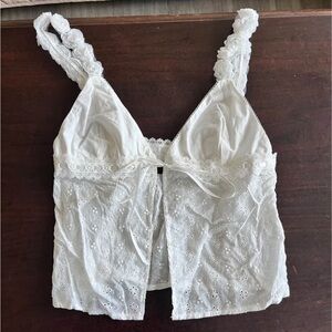 White Fox Boutique Floral Lace Top